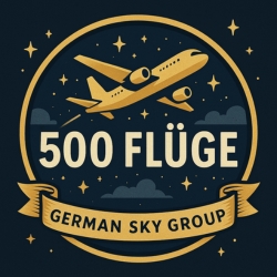 Du hast 500 Flüge absolviert