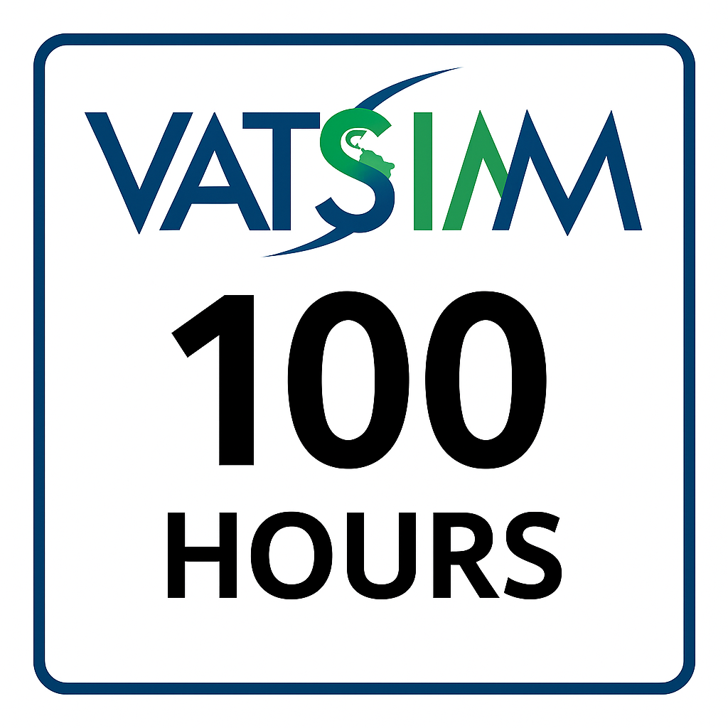 Verliehen an Piloten, die über 100 Stunden Flugzeit auf dem VATSIM-Netzwerk gesammelt haben.
Dieser Award würdigt Engagement, Ausdauer und kontinuierliche Aktivität im Online-Flugbetrieb unter realistischen ATC-Bedingungen.